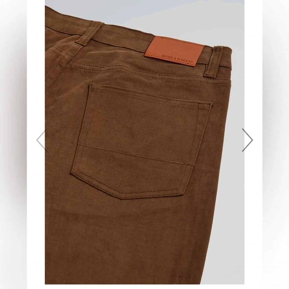 NWOT Spier & Mackay mens rust brown pants 30x31 brushed twill